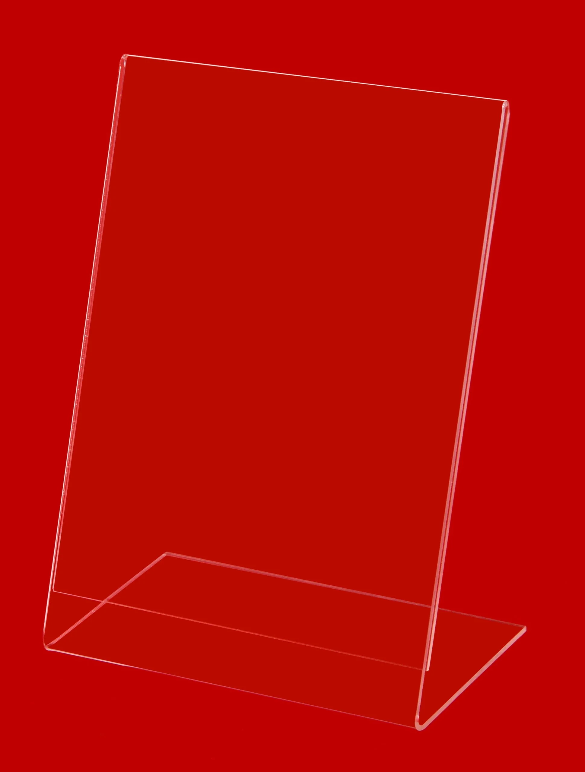 stojak L bezbarwny, wyroby z plexi na wymiar